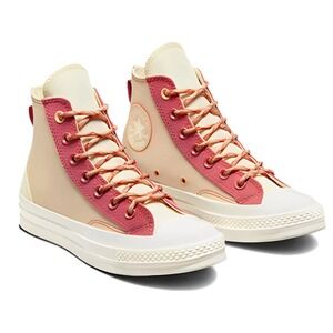 Converse Chuck 70 High Colorblock Overlay Rhubarb Pie A05128C Women 7.5 Men 5.5‎